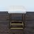 Leather button tufted upholstery on metal base Brand Restoration Hardware Dimensions 17.0ʺW x 14.0ʺD x 25.0ʺH Seat Height...