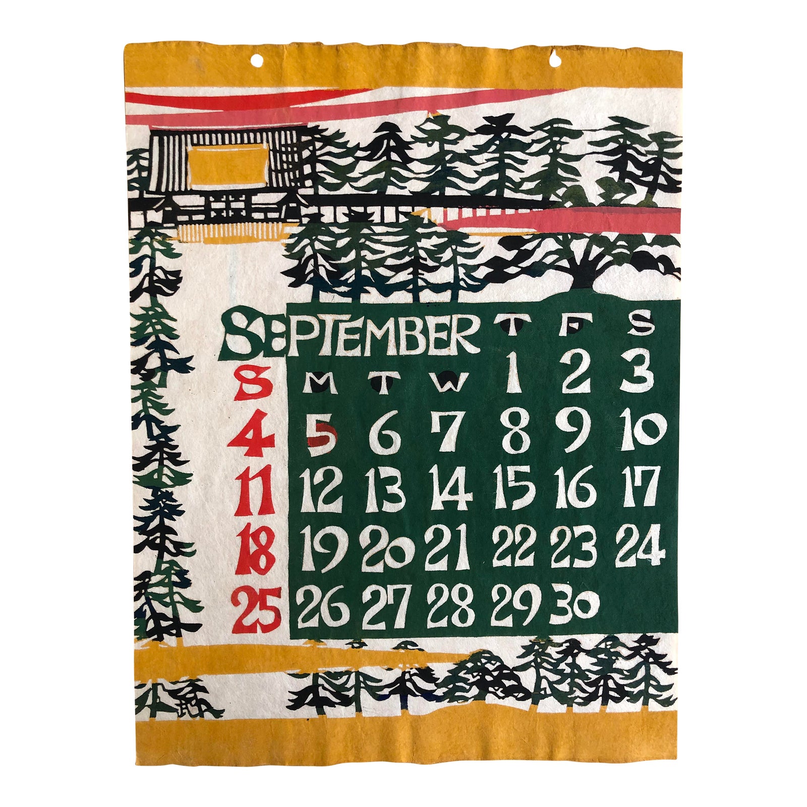 september-1966-vintage-japanese-calendar-month-chairish