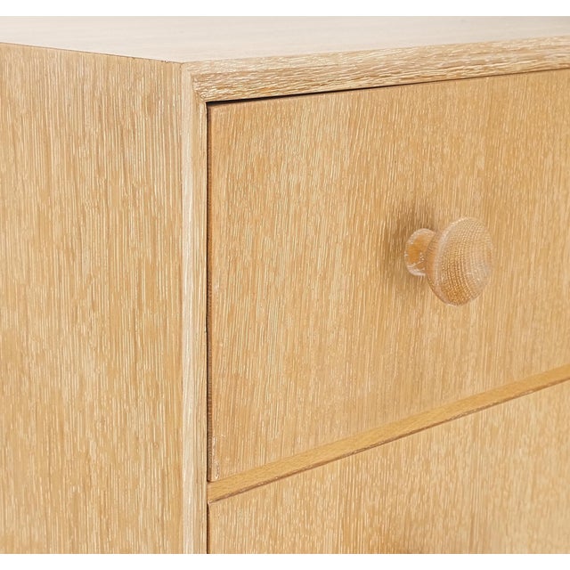Cerused Oak 4 Drawers Compact Dresser Bachelor Chest Cabinet Mid-Century Modern For Sale - Image 11 of 12