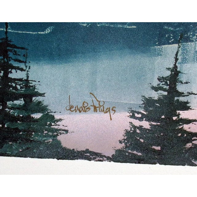 Impressionist 1980s Monoprint of a Mountain Landscape by Dennis Frings For Sale - Image 3 of 4