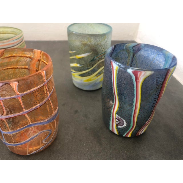 2000 - 2009 2000s "Murrisa Murano Glass" Glasses- Set of 6 For Sale - Image 5 of 11