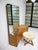 An exceptional vanity set with large mirror three drawers and with the original revolving X based pouffe stool in the...