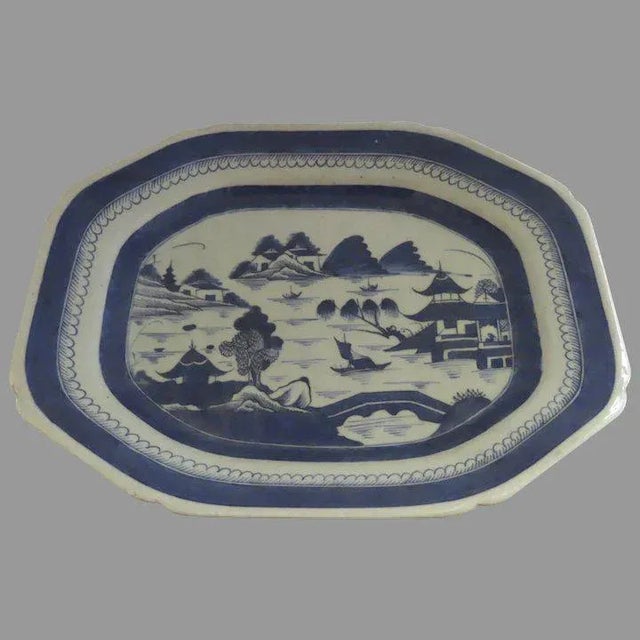 Ceramic 19th Century Chinese Export Canton Platter 14" by 11" For Sale - Image 7 of 7