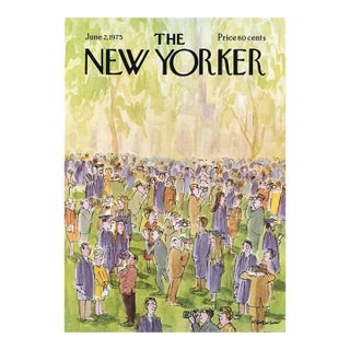 1975 Vintage New Yorker Magazine Cover, June 2, James Stevenson Cover Art, Graduation For Sale
