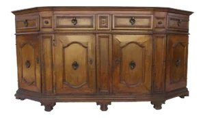 Italian Italy Piemonte Region 18th Century Walnut Sideboard Credenza