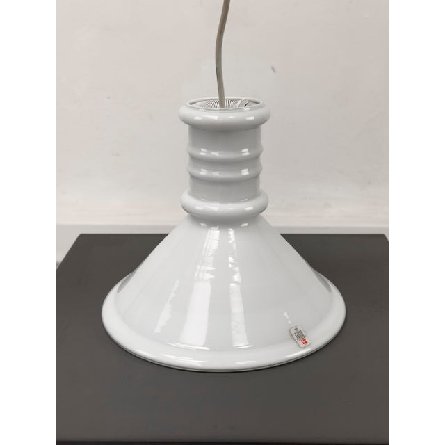 Mid-Century Modern Vintage Apothecary Pendant Lamps in Glass by Holmegaard, 1980s, Set of 2 For Sale - Image 3 of 12