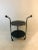 1990s Postmodern Black Bar Cart with Chrome Tri-Wheel For Sale - Image 9 of 12