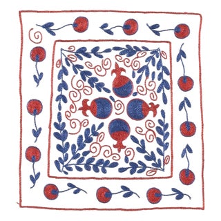 Home Decor Toss Pillow Cover. Suzani Silk Hand Embroidery Cushion Cover. 17"x19" For Sale