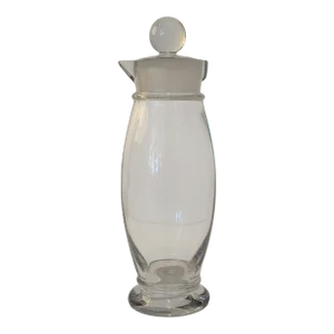 1930s Cambridge Glass Cocktail Shaker With Built-in Strainer – Art Deco Barware