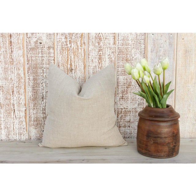 Brown Nitya Antique Indian Folk Pillow For Sale - Image 8 of 10