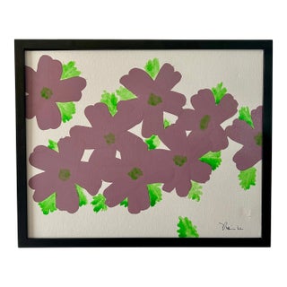 Pop Art Poppies Acrylic on Canvas Signed by Artist For Sale