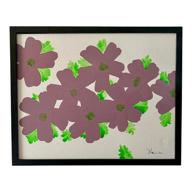 Pop Art Poppies Acrylic on Canvas Signed by Artist For Sale