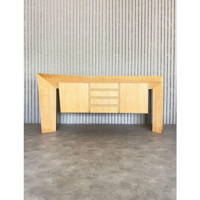 Designer unknown netherlands 1980s h 100cm w 220cm d 45cm a striking example of 1980s craftsmanship, this handmade...