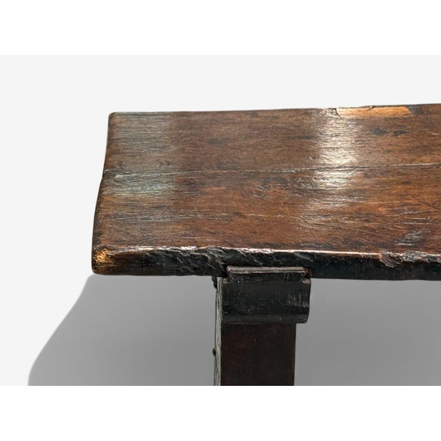 17th Century Baroque, Continental, Oak, Rustic Side Table, 17th C. For Sale - Image 5 of 10