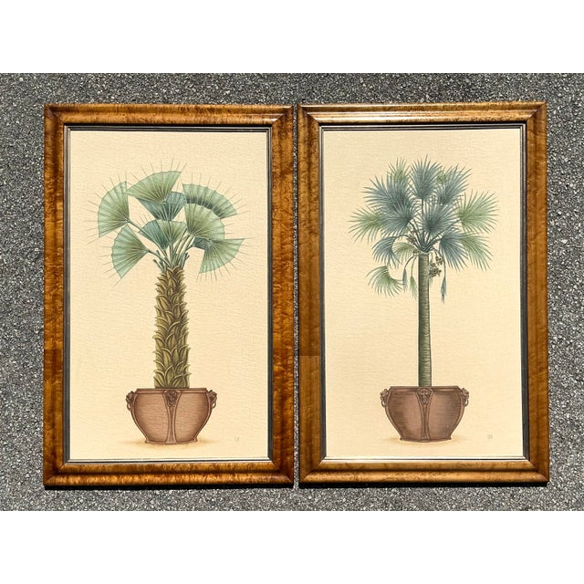 Vintage Coastal Palm Printed - A Pair For Sale - Image 11 of 12