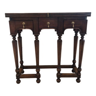 John Richard Extension Gate Leg Table With Two Side Drawers For Sale