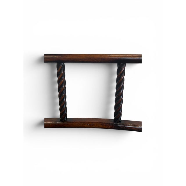 Rare Pair of 19th Century English Regency Mahogany Chairs -Attributed to Gallows, Original Hand Caning British West Indies Feel! For Sale - Image 9 of 10