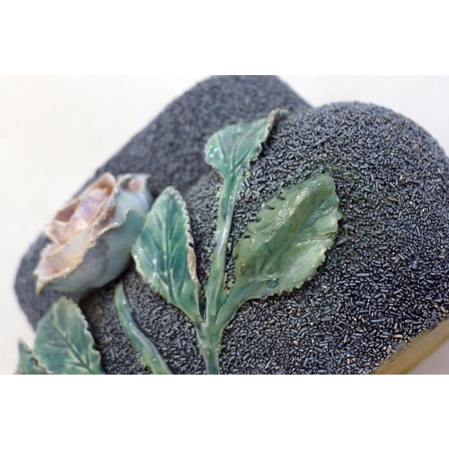 Small Antique Earthenware Planter with Rose Decoration, 1890s For Sale - Image 11 of 12