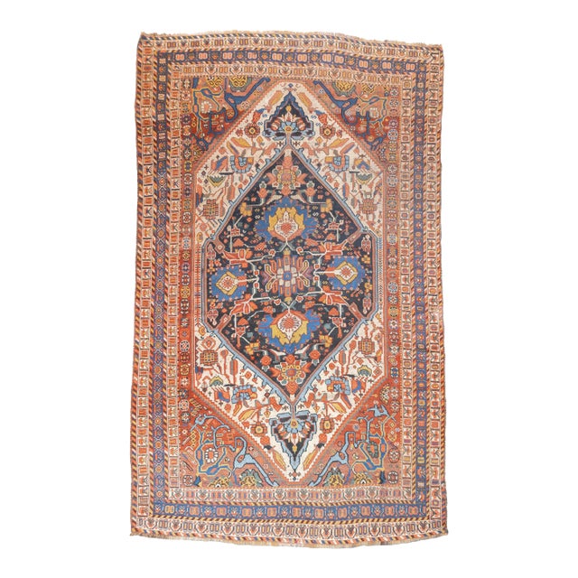 Antique Persian Qashqai Rug 5'6'' X 9'1'' For Sale