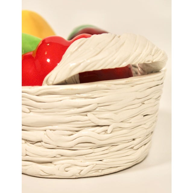 Mid 20th Century Italian Ceramic Vegetable Basket For Sale - Image 9 of 10