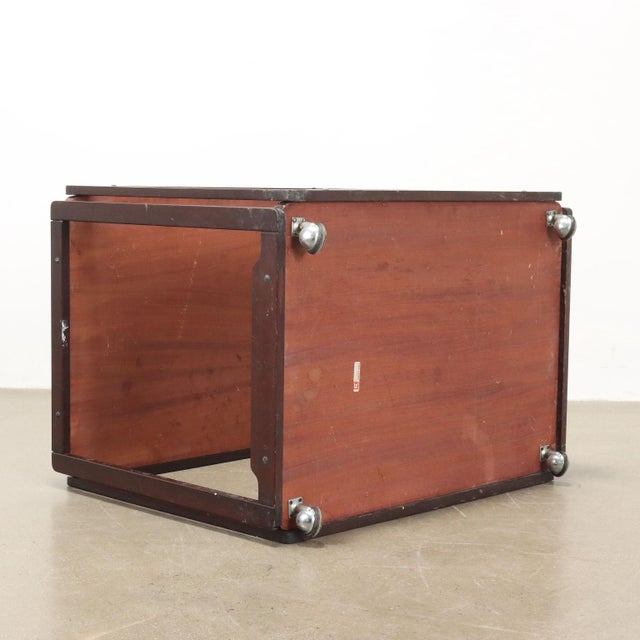 Black Veneer Serving Trolley, 1960s For Sale - Image 8 of 10