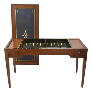 19th Century French Mahogany Backgammon Games Table For Sale