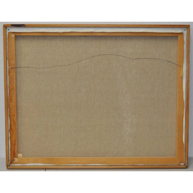 1950s Bradford Burton Mid-Century Modern Abstract Landscape Oil Painting For Sale In Saint Louis - Image 6 of 8