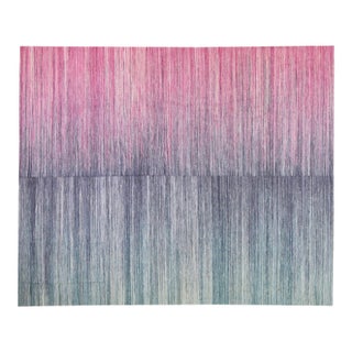 Vintage Mazandaran Natural Color Hand Made Organic Wool Tribal Kilim,8'x9'8" For Sale