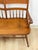 Vintage Maple Spindle Two-Seat Bench Double Crest Turned Legs Farmhouse For Sale - Image 10 of 18
