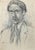Portrait, Original Drawing in Pencil, Early 20th-Century For Sale