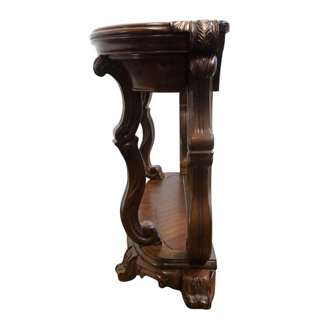 Aico Michael Amini Jane Seymour Platine De Royale Contemporary French Provincial 60" Console Table 09223-229 - Light Espresso Finish For Sale - Image 10 of 13