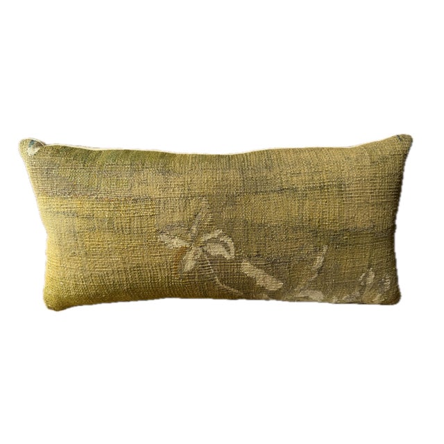 17th century Brussels tapestry pillow constructed from an authentic Flemish textile fragment. Brussels was a leading...