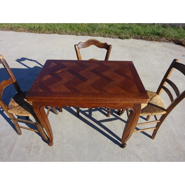 Louis XV Oak Folding Table, 1950s For Sale - Image 13 of 18