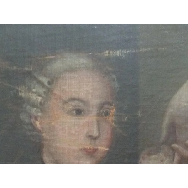 Charming little painting Fragment portrait of a little girl. Most likely from the early 1700’s. This needs paint...