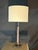 2000 - 2009 2000s Rose Bronze and Chrome Table Lamp With Cream Shade For Sale - Image 5 of 5