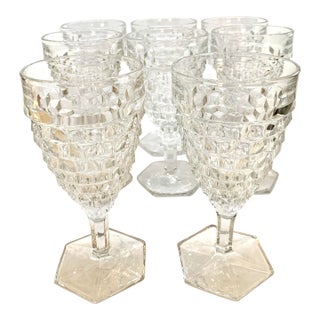 1950s Mid Century Fostoria Water Goblets- Set of 8 For Sale