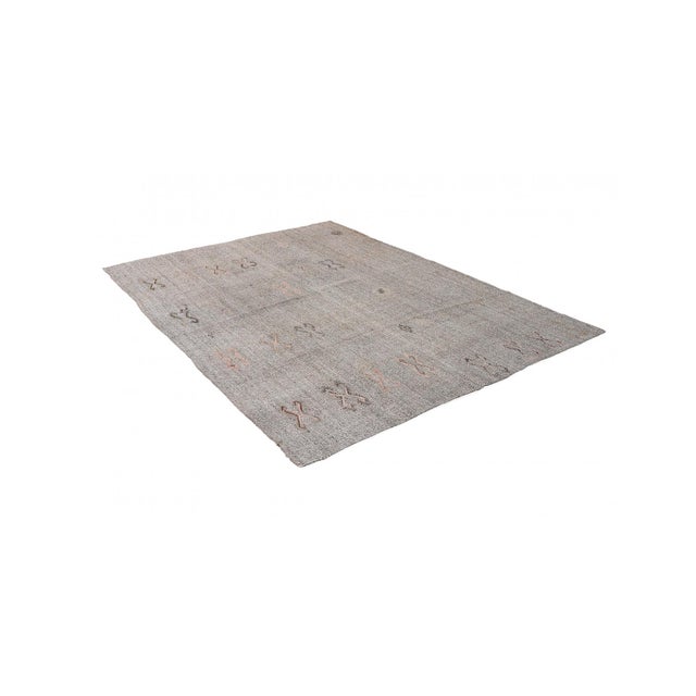 Vintage handwoven decorative kilim rug from Adana region of Turkey. Approximately 50-60 years old. In very good condition....