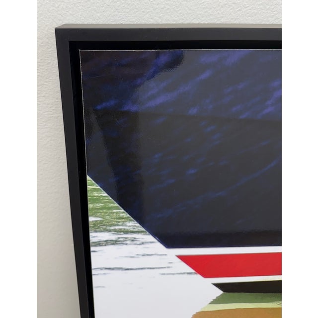 Abstract 21st Century, Untitled, Abstract, Framed Photograph on Acm of Boat Reflection in Water, Artist Geoffrey Baris For Sale - Image 3 of 7