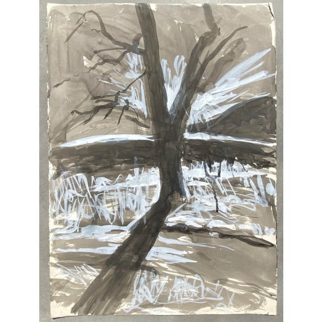 Painting on paper by New York abstract expressionist painter Richard Snyder (1951-2021). Signed lower right. Many arrows...