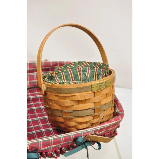 Longaberger 1994 Jingle Bell Basket 1995 Dresden Basket 1988 Basket - 3 PCS For Sale - Image 4 of 10