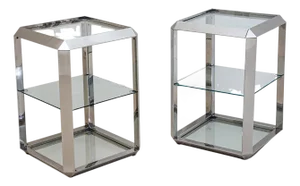 Pair of P800 Side Tables by Alberto Rosselli for Saporiti, Italy, 1970s