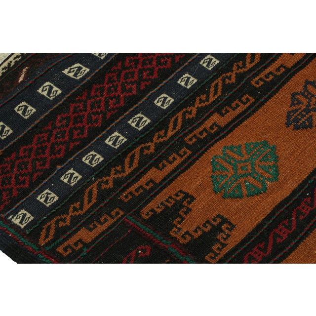 1950s Vintage Afghan Kilim With Polychromatic Geometric Patterns, From Rug & Kilim For Sale - Image 5 of 7