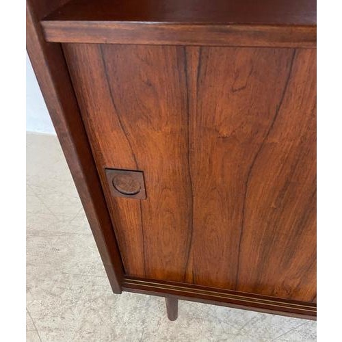 Vintage Danish Bookcase in Rosewood with Sliding Doors, 1960s For Sale - Image 4 of 18