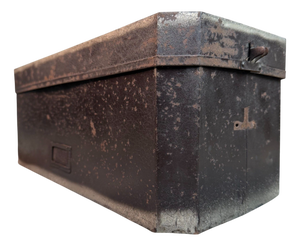 Japanese Metal Storage Box from Mitsukoshi, Tokyo, 1950s