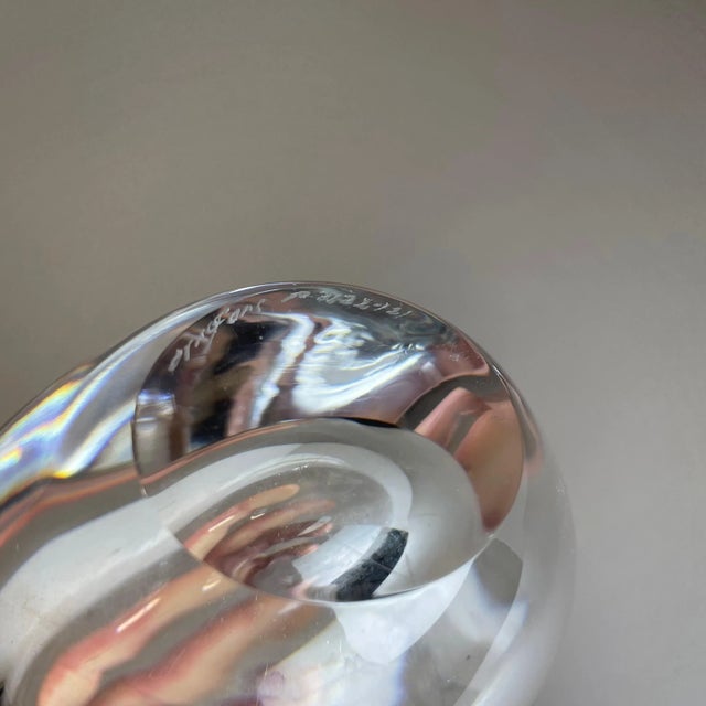 Large Swedish Lucid Drop Glass Vase by Sven Palmqvist for Orrefors, 1970s For Sale - Image 16 of 18