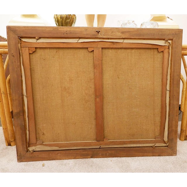 Flowers in Front Mirror, Painting on Canvas, 1800s, Framed For Sale - Image 13 of 14