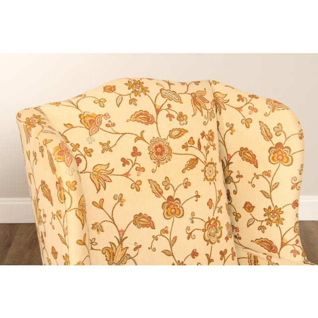 Queen Anne Style Vintage Pair of Mahogany Wing Chairs | Chairish