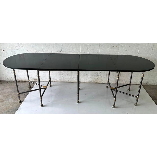 Maison Jansen Maison Jansen model Royal 2 patina Expandable Dining Room Table For Sale - Image 4 of 12