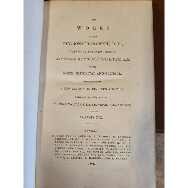 A remarkable nineteen-volume edition of Jonathan Swift's works, edited by Sir Walter Scott, offers one of the most...