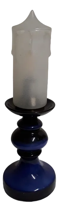 Ceramc Candle Table Lamp, 1970s